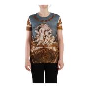 Dolce & Gabbana Ängeltryck Bomull T-shirt Multicolor, Dam