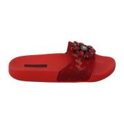 Dolce & Gabbana Sliders Red, Dam