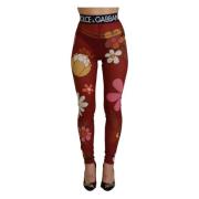 Dolce & Gabbana Leggings Red, Dam