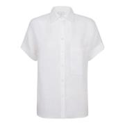 Eleventy Short Sleeve Shirts White, Dam