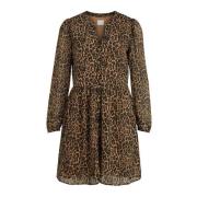 Vila Short Dresses Brown, Dam