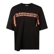Lanvin Svart Bomull T-Shirt med Broderad Logotyp Black, Herr