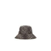 Maison Michel Leopard Cocoon Nylon Jacka Brown, Dam