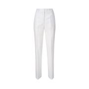 Genny Slim-fit Trousers White, Dam