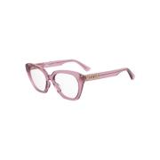 Moschino Fuchsia Ram Stiliga Glasögon Pink, Unisex