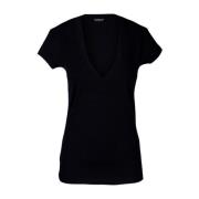 Dondup Snygga T-shirts för män och kvinnor Black, Dam