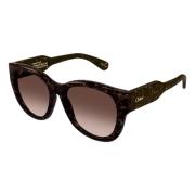 Chloé Brown/Burgundy Shaded Sunglasses Brown, Dam