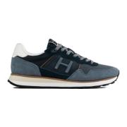 Hackett Lyxiga Suede Leather Mix Sneakers Blue, Herr