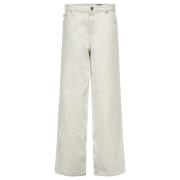 Adriano Goldschmied Wide Trousers White, Dam