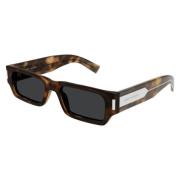 Saint Laurent Slim Rectangle Solglasögon Havana Tortoise Brown, Unisex