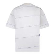 Burberry Randig Framtida Tryck Casual T-shirt White, Herr