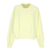 Nike Luminous Grön Plush Crop Sweatshirt Yellow, Dam