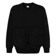 C.p. Company Sweatshirts Hoodies Black, Herr