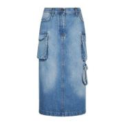 Ballantyne Denim Skirts Blue, Dam