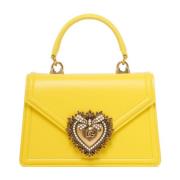 Dolce & Gabbana Liten Devotion Gul Topphandtag Väska Yellow, Dam