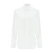 Wardrobe.nyc Klassisk Vit Button-Up Skjorta White, Dam