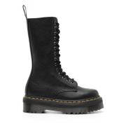 Dr. Martens Svarta Snörstövlar i Läder Black, Dam