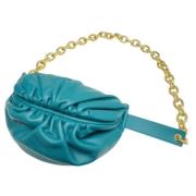 Bottega Veneta Vintage Pre-owned Laeder crossbodyvskor Blue, Dam