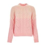 Maison Margiela Round-neck Knitwear Pink, Dam