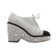 Chanel Vintage Pre-owned Mocka sneakers Gray, Dam