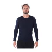Daniele Alessandrini Knäppt Manschett Sweater Pullover Blue, Herr