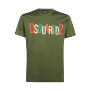 Dsquared2 Stilfull Grön T-shirt för Män Green, Herr