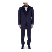 Tagliatore Single Breasted Suits Blue, Herr