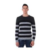 Daniele Alessandrini Meridian Sweater Pullover Gray, Herr