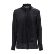 Versace Klassisk Vit Button-Up Skjorta Black, Dam