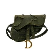 Dior Vintage Pre-owned Canvas axelremsvskor Green, Dam