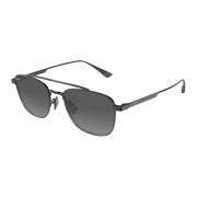 Maui Jim Kahana Gs640-17 Shiny Dark Ruthenium Sunglasses Black, Unisex