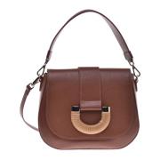 Baldinini Handbag in tan tumbled leather Brown, Dam