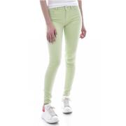 Guess Gröna Skinny Jeans med Metalllogga Green, Dam