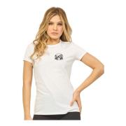 Hugo Boss Vit Bomull Crew Neck T-shirt White, Dam