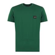 Dolce & Gabbana Herr Märkt Tag T-shirt Grön Green, Herr