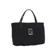 Fendi Vintage Pre-owned Canvas handvskor Black, Dam