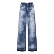 Dsquared2 Wide Jeans Blue, Dam