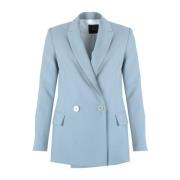 PINKO Elegant Dubbelknäppt Blazer Blue, Dam