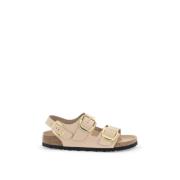 Birkenstock Blankt läder stora spännen sandaler Multicolor, Dam