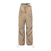 Andrea Adamo Wide Trousers Beige, Dam