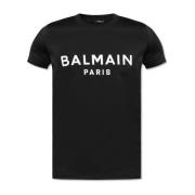 Balmain Simma T-shirt med logotyp Black, Herr