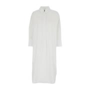 Ganni Vit Bomull Poplin Oversized Skjortklänning White, Dam