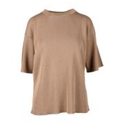 Alpha Studio Round-neck Knitwear Brown, Dam