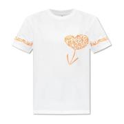 PS By Paul Smith T-shirt med blommigt motiv White, Dam