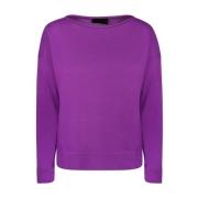 Gran Sasso Lila Sailor Neck Sweater Purple, Dam