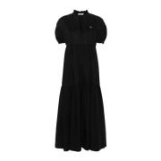 Twinset Maxi Dresses Black, Dam