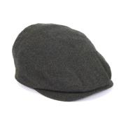 Barbour Traditionell ullblandning Flat Cap Green, Herr