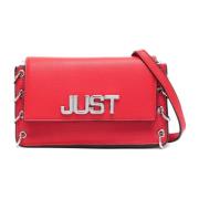 Just Cavalli Röd Designer Crossbody Väska Red, Dam