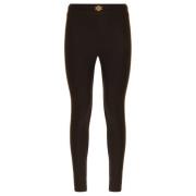 Just Cavalli Svarta Logo-Plaque Leggings Black, Dam