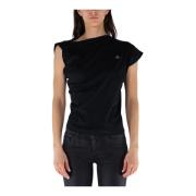 Vivienne Westwood Stilren Bomullst-shirt för Kvinnor Black, Dam